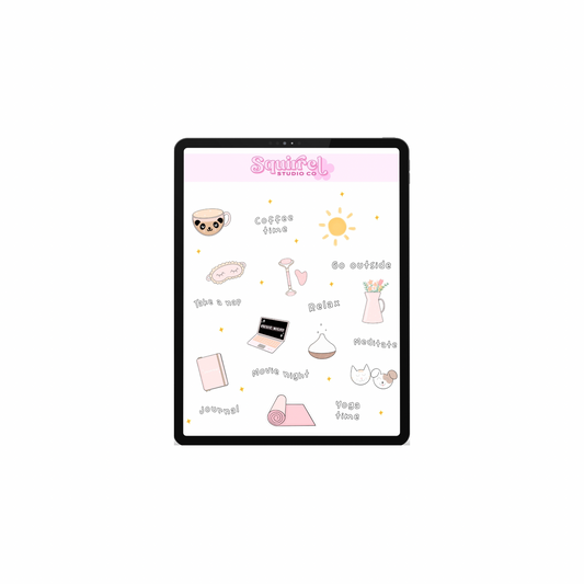 Self Care Day Digital Stickers